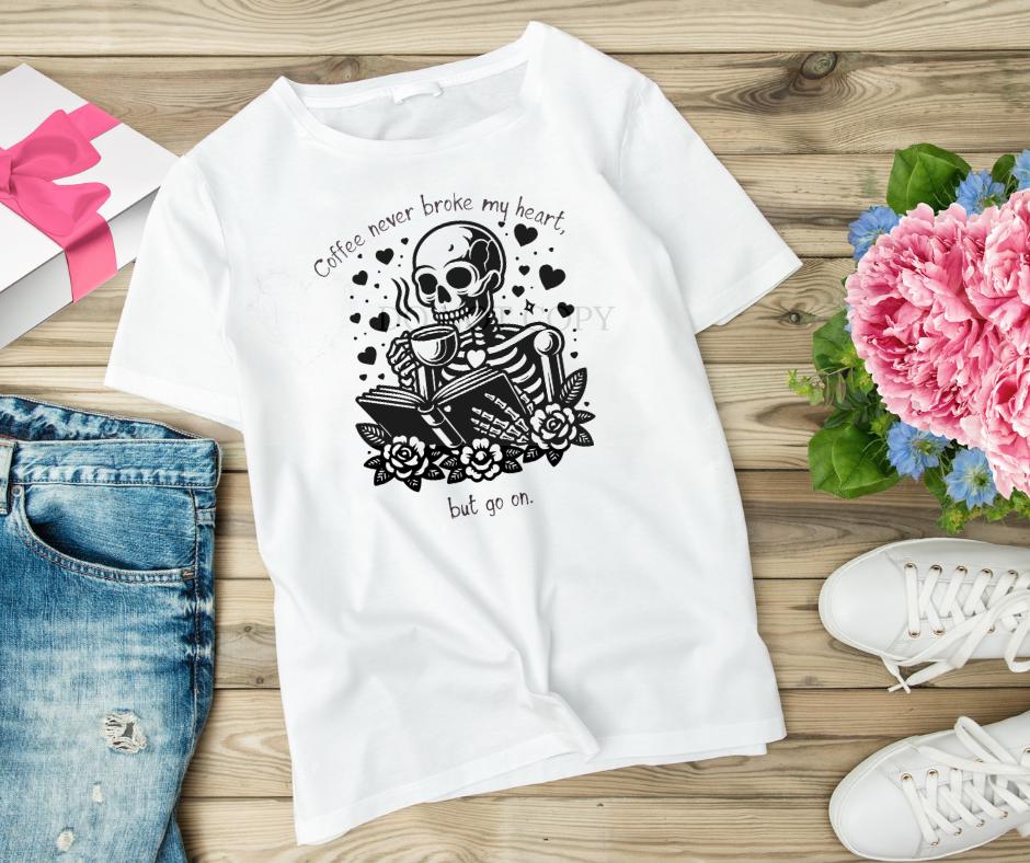 "Coffee > Heartbreak" – Funny Coffee Quote Digital Design for T-shirts, Mugs & More
