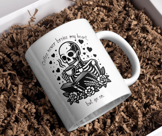 "Coffee > Heartbreak" – Funny Coffee Quote Digital Design for T-shirts, Mugs & More