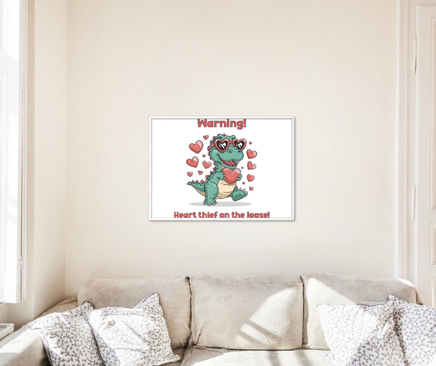 T-Rex Valentine DIGITAL DOWNLOAD | Heart Thief Dinosaur Shirt Design | Valentine’s Day Clipart | Cute Dino Sublimation | Kids Valentine Digital File